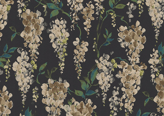 Wisteria Silk, Black - Roman Blind - Image 7